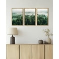 thumbnail image 2 of SHENIFY Green Fog Pine Tree Wall Art 16x24in3pcs Natural Framed Nature Misty Nordic Forests Morden Decor Artwork Prints Rustic Living Room Home Office, 2 of 7