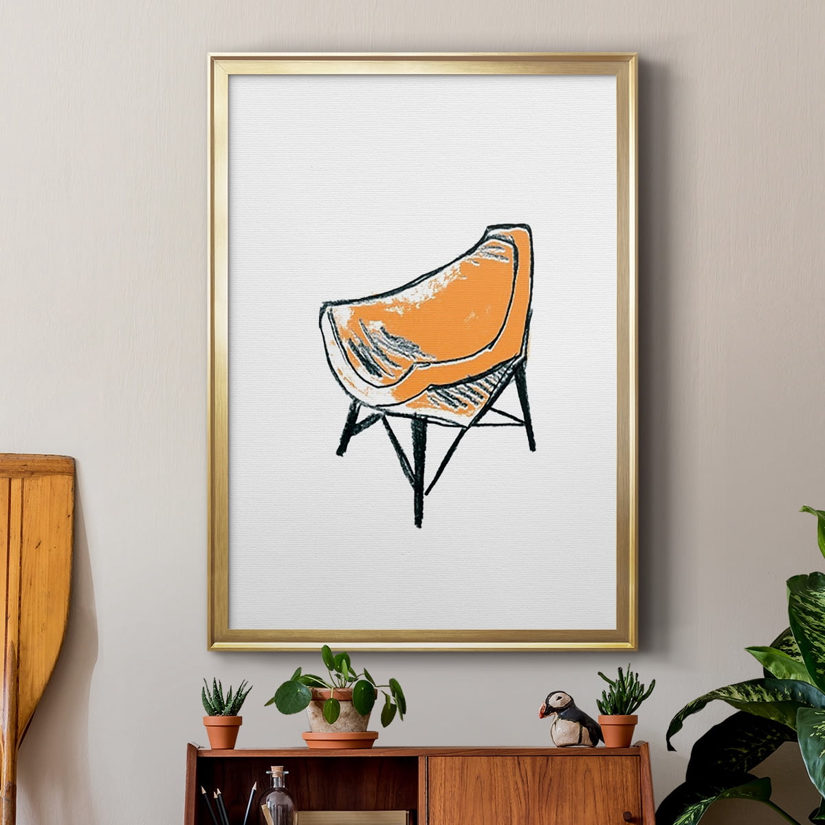 Take a Seat XII Premium Framed Print, in Gold, Black, or Silver - Ready to Hang
