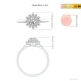 thumbnail image 5 of ANGARA Natural Classic Double Floral Halo Diamond Ring in 14K White Gold for Women (Size-4mm| Color-I-J| Clarity-I1-I2) | April Birthstone, Anniversary, Jewelry Gift for Women | Natural Diamond Ring, 5 of 10