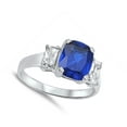 thumbnail image 4 of CHOOSE YOUR COLOR White CZ Elegant Ring .925 Sterling Silver Band Blue Jewelry Female Size 5, 4 of 4