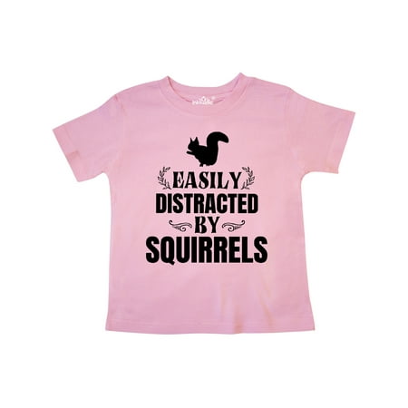 

Inktastic Easily Distracted by Squirrels Gift Toddler Boy or Toddler Girl T-Shirt