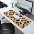 thumbnail image 2 of Long Mouse Pads for Desk,Beige and Black Leopard Pattern Desk Mats on Top Of Desks, Desk Mouse Pad Extra Large with 3mm Non-Slip Base and Stitched Edge for Gaming,Office,Work,Home 31.5"x11.8", 2 of 6