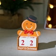 thumbnail image 6 of Gingerbread Man Christmas Countdown Calendar Wooden Blocks Tabletop Ornament Holiday Advent Calendar for Office Desk Decor, 6 of 8