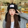 thumbnail image 4 of Kawaii Korean Style Cute LOVERBOY Bunny Long Ears Knitted Beanies Hat for Women Casual Y2K Soft Comfortable Funny Hats Winter Warm Thickened Ear Protection Cold Weather Beanie, 4 of 8