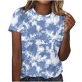thumbnail image 1 of Tops Cortos para Mujeres Casual de Moda Impreso Cuello Redondo, Camiseta de Manga Corta para el Uso Diario, Fiesta Y Cómodo, 1 of 4