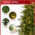 6FT PreLit Artificial Christmas Tree, Hinged Xmas Tree with 300 Warm