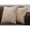 thumbnail image 2 of Pillows Set Of 2 18 X 18 Square Accent Sofa Couch Bedroom Polyester Gold, 2 of 4