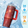 thumbnail image 4 of 30oz Christmas Presents Holiday Tumbler with Handle and Straw, Festive Winter Coffee Cup, Insulated Stainless Steel Mug, Gifts for Women Men, 4 of 5