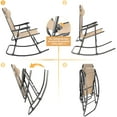 thumbnail image 5 of Devoko Patio Rocking Zero-Gravity Chair with Headrest Pillow - Set of 1, Beige, 5 of 6
