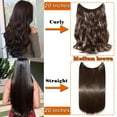thumbnail image 2 of SEGO Real Hair Extension with Invisible Band Synthetic Wire in Hair Extension Wavy Curly Hair Piece Straight Peluca de Cabello for Woman, 2 of 10