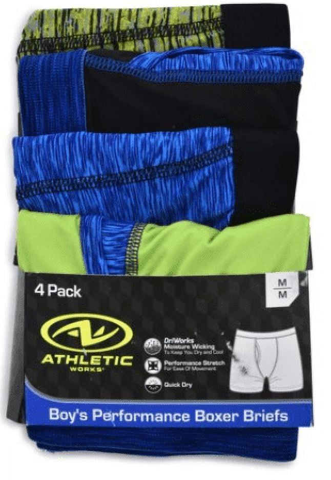 Athletic Works Boys' Performance Briefs 2-Pack, Sizes S-XL