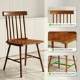 thumbnail image 3 of Barara King Dining Chair with Rubber Wood Frame, Dining Room Chair for Dining Room, Kicthen, Set of 4, Light Brown, 3 of 7
