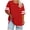 Red, variant on Staron Plus Size Women's Casual T-Shirt Round Neck Short Sleeve Basic Solid Color Spring Summer Loose Comfy Top, Navy XL