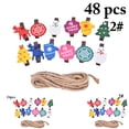 thumbnail image 2 of Christmas Wood Clips Lovely Photo Clothespin Craft Clothespin with Burlap String, 2 of 9