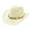 Light Yellow, variant on Women Men Summer Western Cowboy Hat Shapeable Straw Hat Hollowed Out Sun Hat