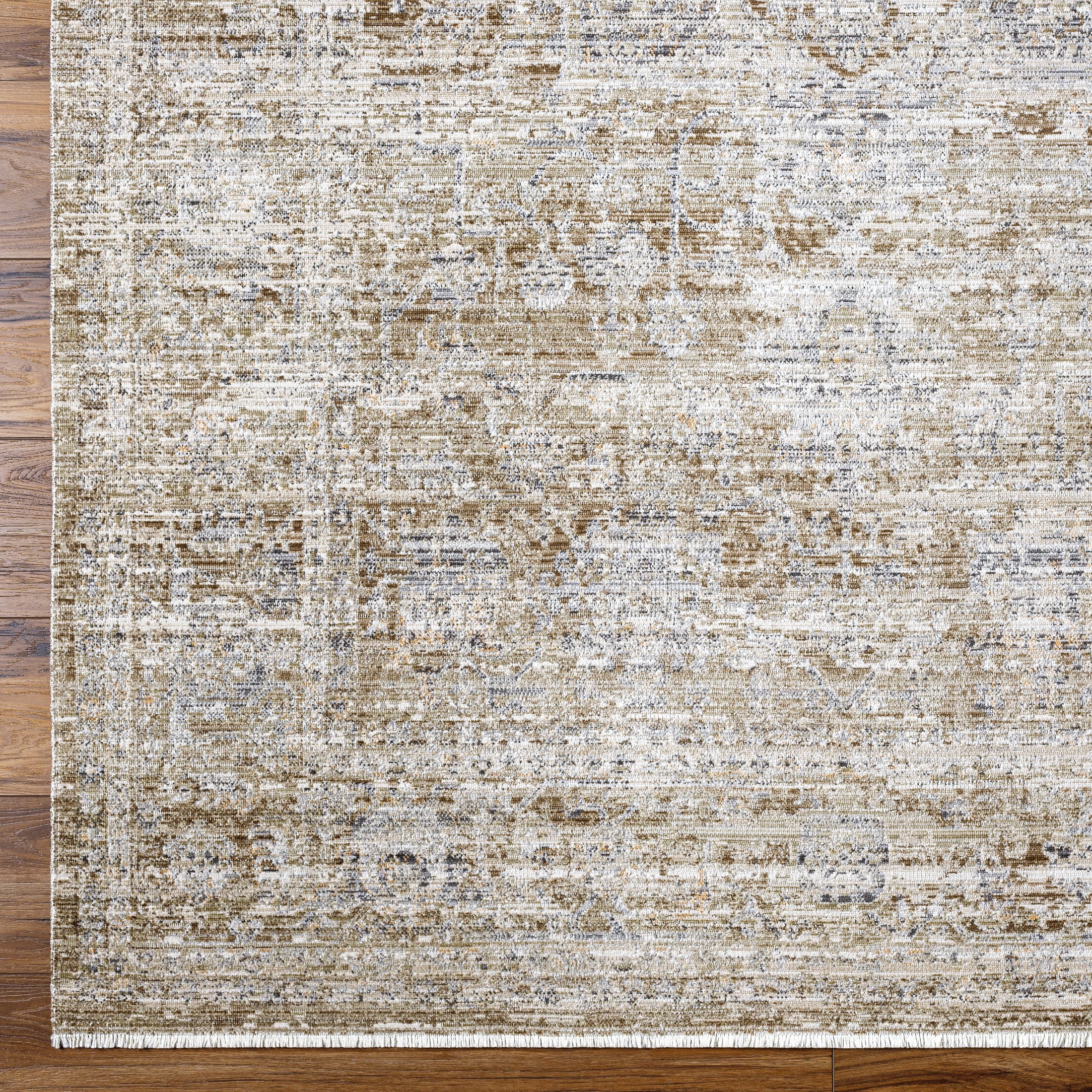Livabliss x Becki Owens Margaret Medallion Washable Area Rug,9' x 13'1",Taupe/Brown