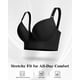 thumbnail image 2 of Bra QDN Underwire Push Up de cobertura total, color negro, 2 of 8
