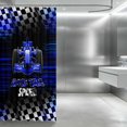 thumbnail image 3 of Erosebridal Formula Car Shower Curtain 72Wx84L, Race Track Bathroom Shower Curtain, Blue RACE TIME, 3 of 5