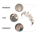 thumbnail image 2 of Miangastore Wedding Crown Bride Hair Decor Golden Rhinestone Handmade Crown 1Pack 6.3x5.5in, 2 of 8