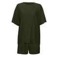 thumbnail image 4 of Short Sets for Women 2 Piece Outfit Short Sleeve T Shirt & Shorts Women Summer Clothes Women Outfits Sets, 4 of 9