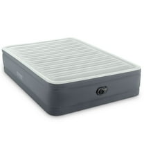 Intex: PremAire I Elevated Airbed - Queen - Gray, 18" Inflatable Air Mattress, Built-In Electric Pump, Fiber-Tech, Carry Bag, 600lb Cap, 64905ED