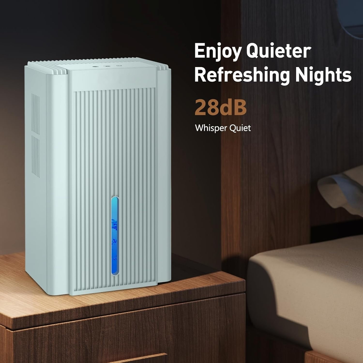 Dehumidifier,95OZ Dehumidifier for Home 1000 Sq.Ft - Quiet with Auto Shut Off & Relaxing 7 Color Ambient Light,Ideal for Livingroom, Bedroom, Basement(Pale Turquoise)