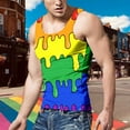 MKJLWJ Mens Summer Carnival Rainbow Vest With Unique Personality mkjlwj-mens-summer-carnival-rainbow-vest-with-unique-personality