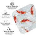 thumbnail image 4 of Fuzoiu Koi Fish Corals,Spring Summer Print Leather Coasters Set,Drink Coasters Set of 6,for Tabletop Protection, Durable PVC Coasters,Home Décor and Housewarming Gift,Square, 4 of 7