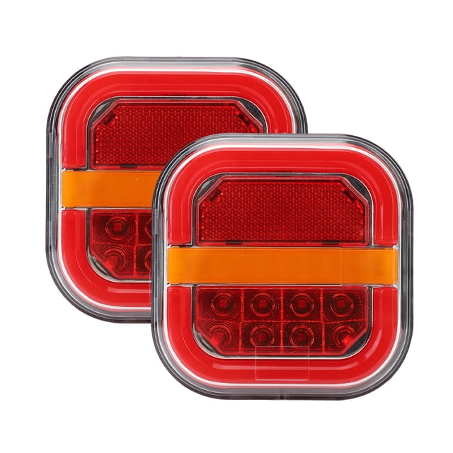 Visland 2Pcs LED Trailer Rear Lights Kit Super Bright High Lumens Universal Simple Installation Brake Lights Trailer Truck Taillight