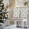 thumbnail image 3 of Colorful Christmas Tree Chair Covers Set of 8 Abstract Painting Pine Tree Forest Chair Back Covers Stretch Removable Washable Slipcovers Protector for Dining Room Kitchen Party Decor, 3 of 5