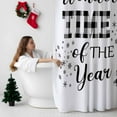 thumbnail image 5 of Plaid Christmas Tree Bathroom Shower Curtain It's The Most Wonderful Time of The Year Waterproof Washable Shower Curtains for Bathtub Bath Decor with Grommets and Hook 54 X 78 Inch, 5 of 8