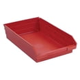 thumbnail image 2 of Quantum Storage Systems 184846RD Plastic Shelf Storage Bin - Nestable 11.13 x 17.88 x 4 in. - Red, 2 of 4