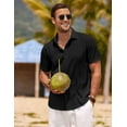 thumbnail image 4 of Coshow Mens Short Sleeve Casual Button Down Shirts Summer Dress Shirts, 4 of 5