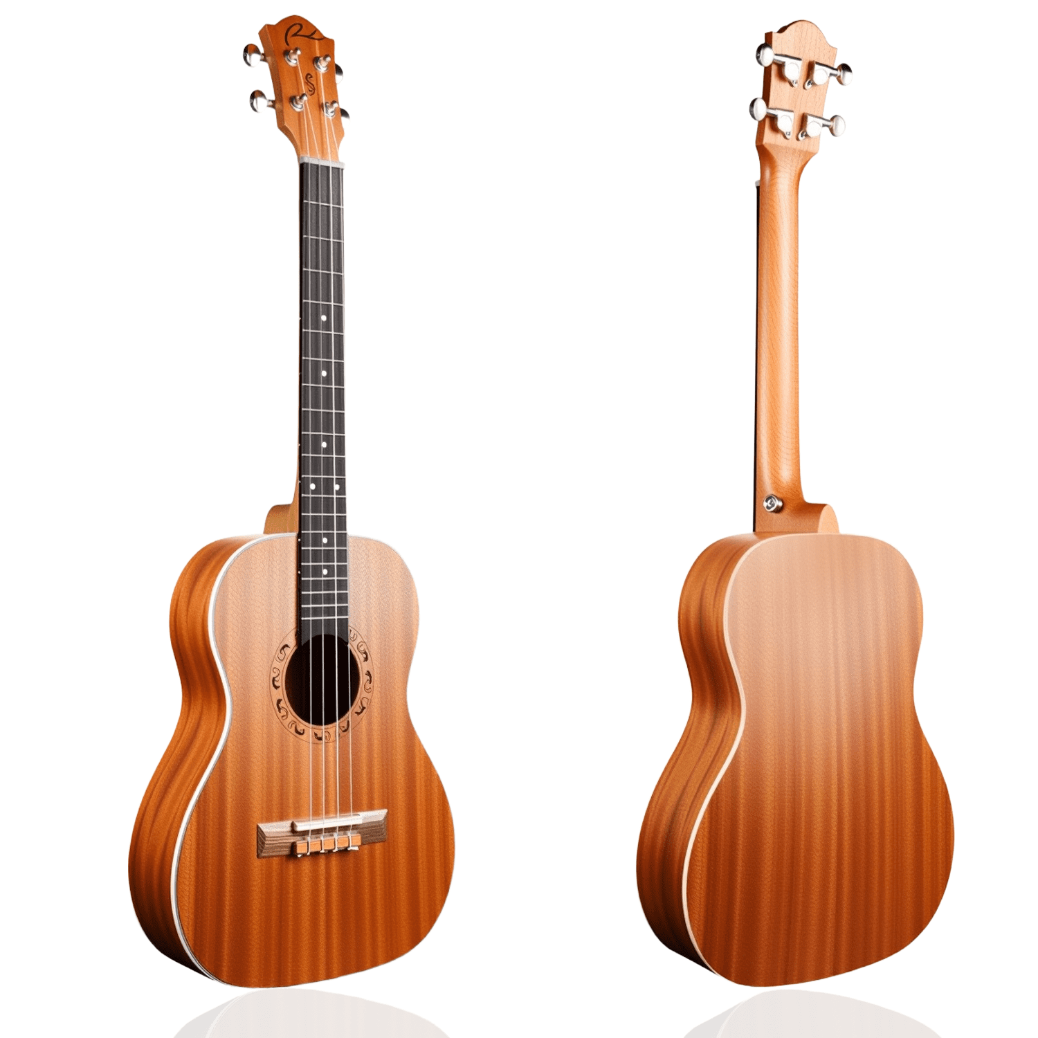 Ranch Professional 30 Inch Baritone Ukulele Kit for Guitar Players | Sapele Uke (DGBE Tuning) w/ Tuner & Gig Bag