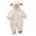 AOMPMSDX Boys Bodysuits Toddler Baby Bear Hooded Romper Winter Coral