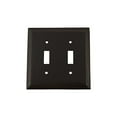 thumbnail image 2 of Nostalgic Warehouse 719663 Deco Switch Plate with Double Toggle, Timeless Bronze, 2 of 3