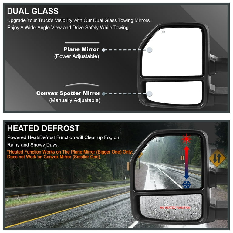 Passenger Side Power Heated Mirror For Ford F-150 2004-2014 - With Turn Signal & Puddle Light