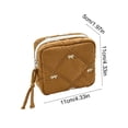 thumbnail image 2 of Holloyiver Quilted Bow Makeup Bag, Coquette Cosmetic Bag Makeup Pouch for Women Girls, Aesthetic Organizer Bags Travel Toiletry Bags For Sanitary Napkins And Daily Essentialss, 2 of 6