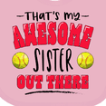 thumbnail image 4 of Inktastic That's My Awesome Sister out There with Softballs Boys or Girls Baby Bib, 4 of 4