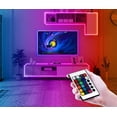 thumbnail image 4 of Trousse de Bande Lumineuse LED RGB USB – Rétroéclairage TV LED Étanche 5050 avec Télécommande à 24 Touches pour Éclairage d'Ambiance (5V-5050-30RVB Étanche (Coloré), Musique 20 Touches Étanche 3 Mètres 90 Lumières), 4 of 4