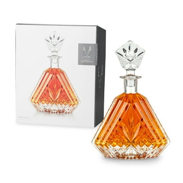 Viski Irish Cut Whiskey Decanter - Crystal Liquor Carafe 450 ml