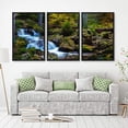 thumbnail image 2 of IDEA4WALL 3 Piece Framed Canvas Wall Art for Living Room, Bedroom Waterfall in Deep Forest of Croatia Canvas Prints for Modern Home Decoration Ready to Hang, 2 of 4