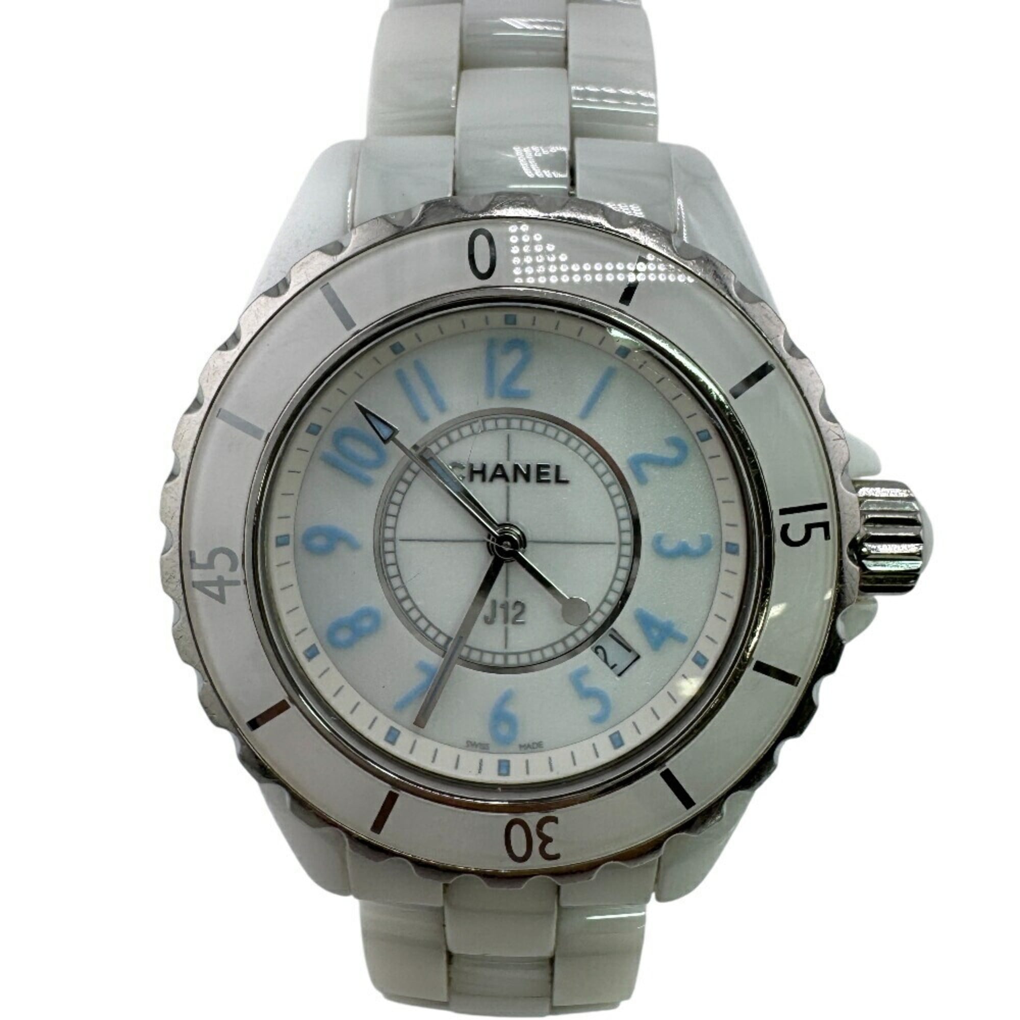CHANEL J12 H3826 Blue light limited 2000 white Dial Quartz Ladies Watch_957573 Chanel-J12-Blue-Light-Watch-Thumb main image 3