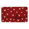 thumbnail image 3 of Valentine's Day Red Heart Bow Doormat Scalloped Edge Heart Welcome Door Mat 23 x 16 Inch Cute Flowers Artificial Coir Non Entrance Rugs for Indoor Outdoor Kitchen Decor, 3 of 5