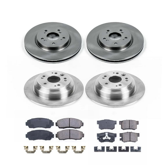 Ultimate Brakes Front and Rear Ceramic Brake Pad and Rotor Kit with Hardware WM81493