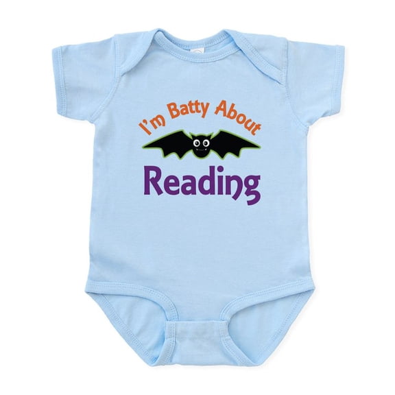 CafePress - Batty About Reading Infant Bodysuit - Baby Light Bodysuit, Size Newborn - 24 Months