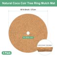 thumbnail image 3 of Uxcell 3-Pack Coconut Fibers Mulch Ring Tree Protector Mat, 14.6 Inch Tree Ring Mulch Mat for Plants [Coconut Brown], 3 of 7