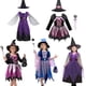 thumbnail image 2 of Disfraz de bruja morada para niñas, disfraz de Halloween, cosplay, Purim, carnaval, fiesta, vestido de princesa para niñas pequeñas, vestido de fiesta, 2 of 5