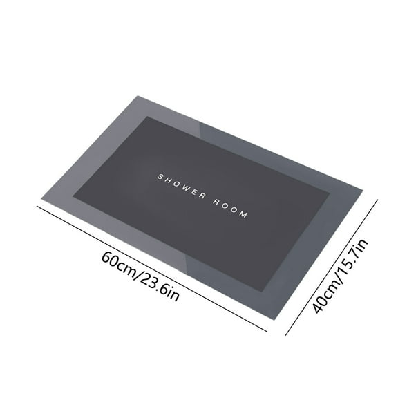 Dpityserensio Bathroom Rug Non-slip Super Absorbent Quick Dry Rubber Backing Washable Bathroom Floor Mats Shower Rug for Bathtub Shower Room 16x24in