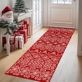 thumbnail image 3 of BERTHMEER Christmas Runner Rug 2'X8' Washable Red Kitchen Low Pile Soft Non-slip Rug for Indoor Entrance Entryway Hallway Rug, 3 of 7